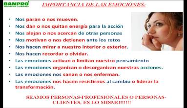 LAS EMOCIONES NOS DAN Y NOS QUITAN